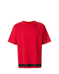 T-shirt girocollo rossa di Unravel Project