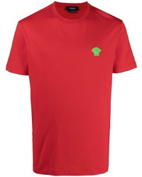 T-shirt girocollo rossa di Versace