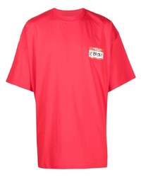 T-shirt girocollo rossa di Vetements