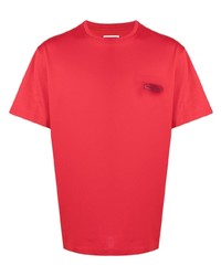 T-shirt girocollo rossa di Wooyoungmi