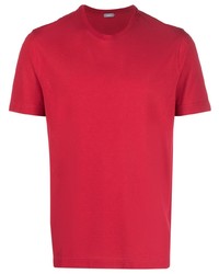 T-shirt girocollo rossa di Zanone