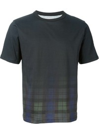 T-shirt girocollo scozzese grigio scuro di Band Of Outsiders