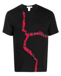 T-shirt girocollo scozzese nera di Comme Des Garcons SHIRT