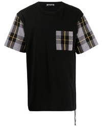 T-shirt girocollo scozzese nera di Mastermind Japan
