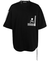 T-shirt girocollo scozzese nera di Mastermind Japan