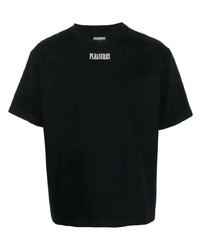 T-shirt girocollo scozzese nera di Pleasures