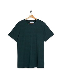 T-shirt girocollo scozzese verde scuro
