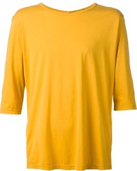 T-shirt girocollo senape di Attachment