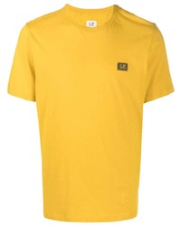 T-shirt girocollo senape di C.P. Company
