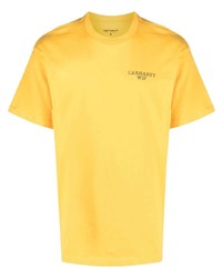 T-shirt girocollo senape di Carhartt WIP