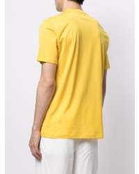 T-shirt girocollo senape di Kiton