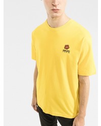 T-shirt girocollo senape di Kenzo