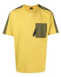 T-shirt girocollo senape di PS Paul Smith