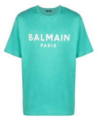 T-shirt girocollo stampata acqua di Balmain