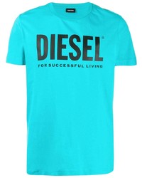 T-shirt girocollo stampata acqua di Diesel