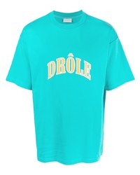 T-shirt girocollo stampata acqua di Drôle De Monsieur
