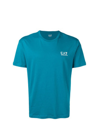 T-shirt girocollo stampata acqua di Ea7 Emporio Armani