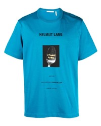 T-shirt girocollo stampata acqua di Helmut Lang
