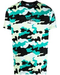 T-shirt girocollo stampata acqua di Karl Lagerfeld