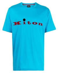 T-shirt girocollo stampata acqua di Kiton