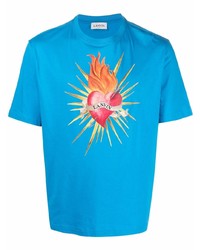 T-shirt girocollo stampata acqua di Lanvin