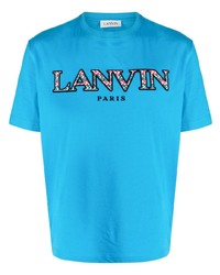 T-shirt girocollo stampata acqua di Lanvin