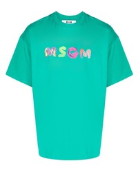 T-shirt girocollo stampata acqua di MSGM