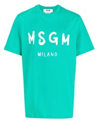 T-shirt girocollo stampata acqua di MSGM
