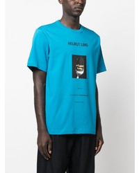 T-shirt girocollo stampata acqua di Helmut Lang
