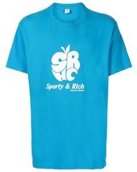 T-shirt girocollo stampata acqua di Sporty & Rich