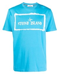 T-shirt girocollo stampata acqua di Stone Island