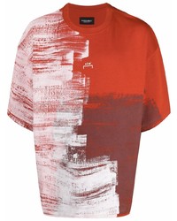 T-shirt girocollo stampata arancione di A-Cold-Wall*