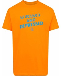T-shirt girocollo stampata arancione di Anti Social Social Club