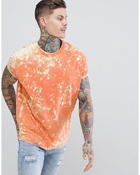 T-shirt girocollo stampata arancione di ASOS DESIGN
