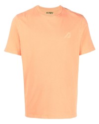 T-shirt girocollo stampata arancione di AUTRY