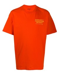 T-shirt girocollo stampata arancione di Carhartt WIP