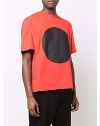 T-shirt girocollo stampata arancione di Craig Green