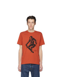 T-shirt girocollo stampata arancione di Coach 1941