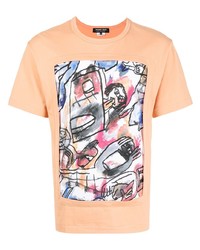 T-shirt girocollo stampata arancione di Comme des Garcons Homme Deux