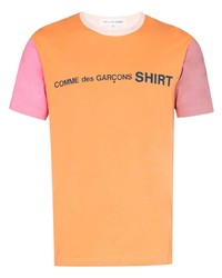 T-shirt girocollo stampata arancione di Comme Des Garcons SHIRT