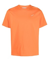 T-shirt girocollo stampata arancione di Coperni