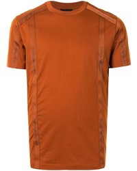 T-shirt girocollo stampata arancione di Emporio Armani