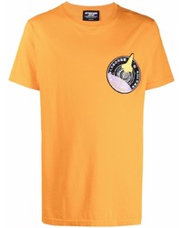 T-shirt girocollo stampata arancione di Enterprise Japan
