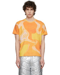 T-shirt girocollo stampata arancione di ERL