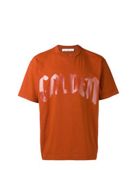 T-shirt girocollo stampata arancione di Golden Goose Deluxe Brand