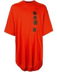 T-shirt girocollo stampata arancione di Julius