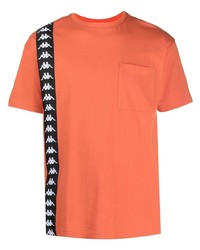 T-shirt girocollo stampata arancione di Kappa