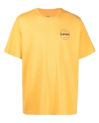 T-shirt girocollo stampata arancione di Levi's