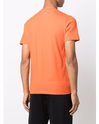 T-shirt girocollo stampata arancione di Automobili Lamborghini
