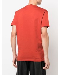 T-shirt girocollo stampata arancione di DSQUARED2